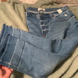 •ABERCROMBIE ULTRA HIGH RISE ANKLE STRAIGHT CURVE LOVE JEANS• size 16 short, NWT